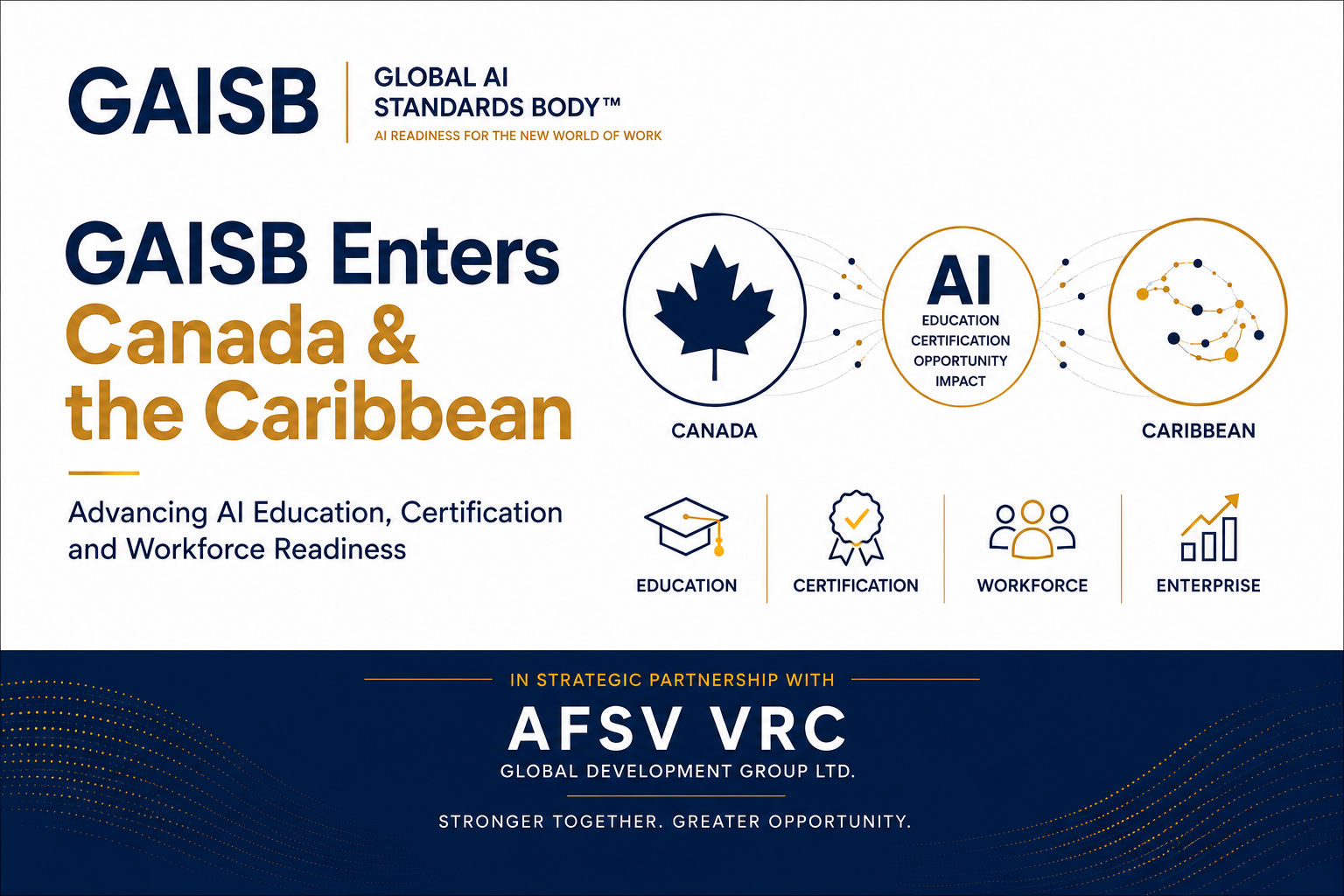 GAISB Enters Canada and the Caribbean through strategic partnership with AFSV VRC Global Development Group